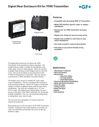 Thumbnail of document Data Sheet - 9900 Rear Enclosure Kits